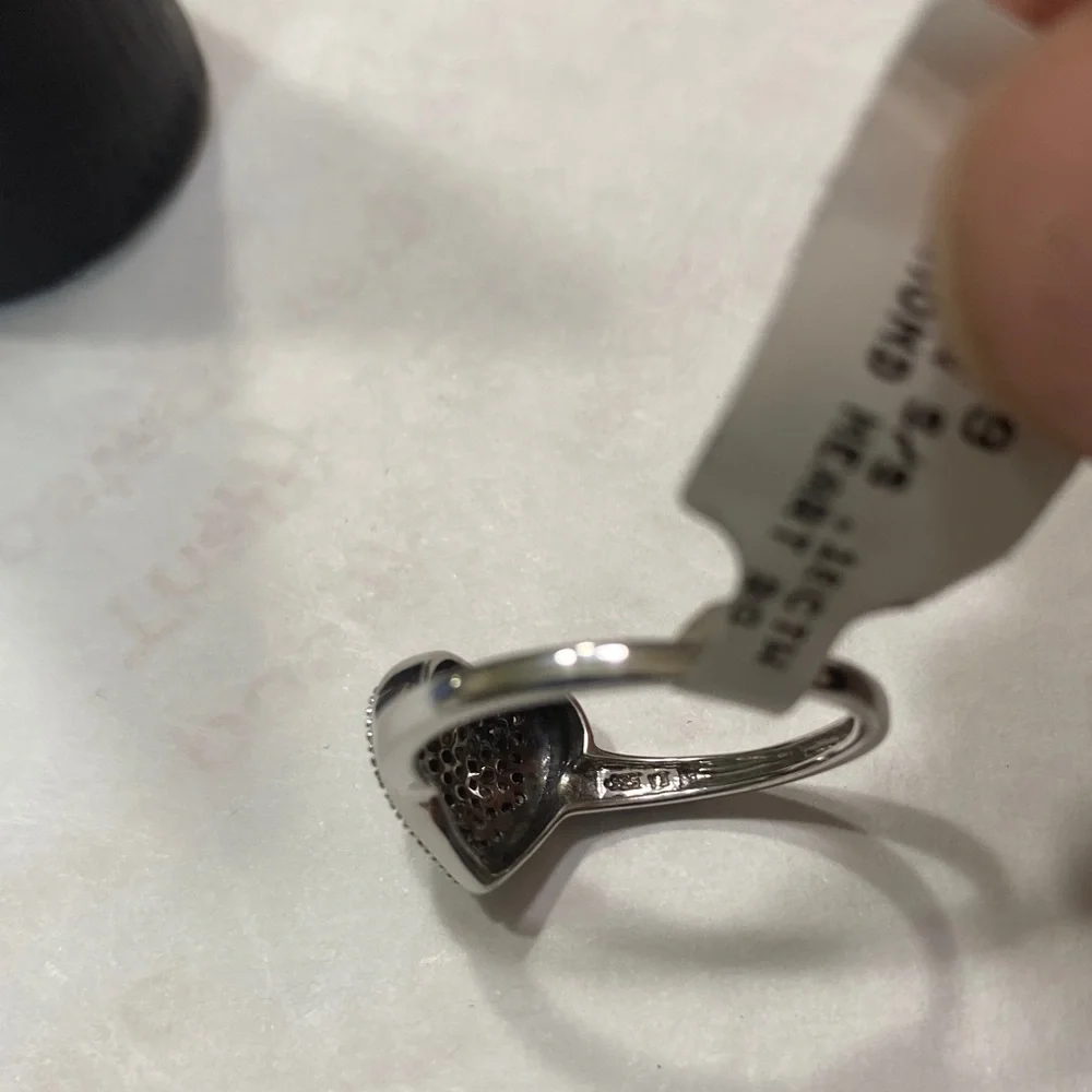 JTV Sterling Silver Heart Diamond accent ring!